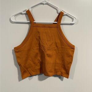 Athleta Women's Orange Halter Crop Top